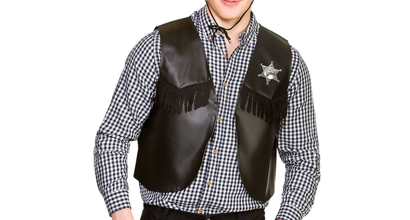 Wicked Costumes Cowboy vest zwart