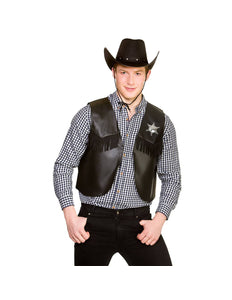Wicked Costumes Cowboy vest zwart