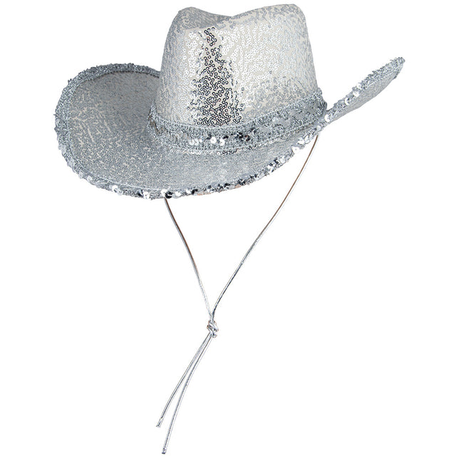Wicked Costumes Cowboyhoed Annie zilveren pailletten