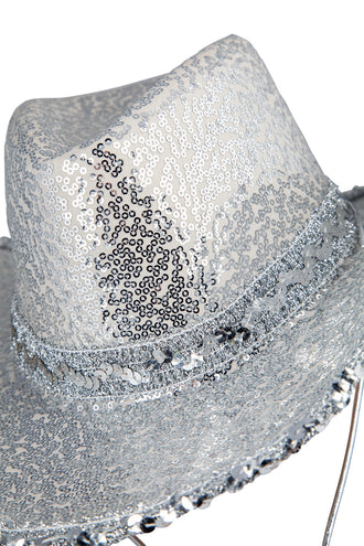 Wicked Costumes Cowboyhoed Annie zilveren pailletten
