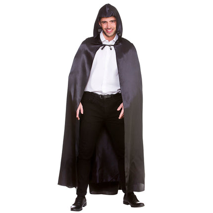 Wicked Costumes Dracula cape met kap satijn 140cm