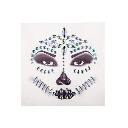 Wicked Costumes Gezichts juwelen Sugar doodshoofd