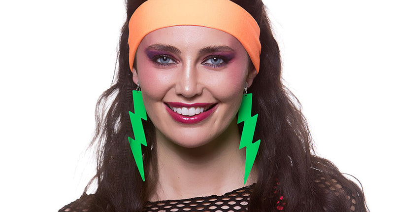 Wicked Costumes Haarband neon oranje 80-jaren