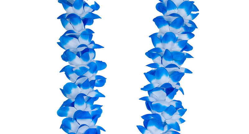 Wicked Costumes Hawaii slinger  blauw met  orchideeën