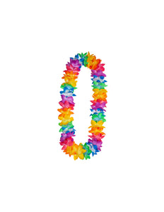 Wicked Costumes Hawaii slinger regenboogkleuren met  orchideeën