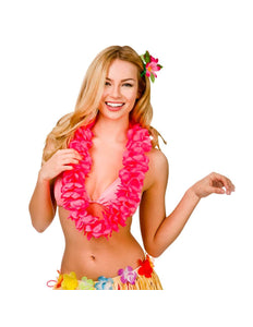 Wicked Costumes Hawaii slinger roze grote bloemen (9.5cm)