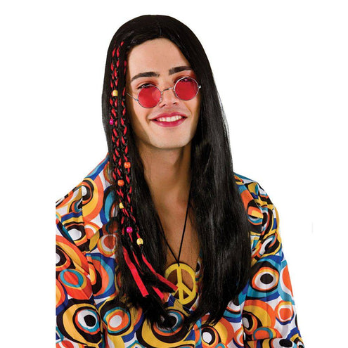 Wicked Costumes Hippie peace pruik Tim