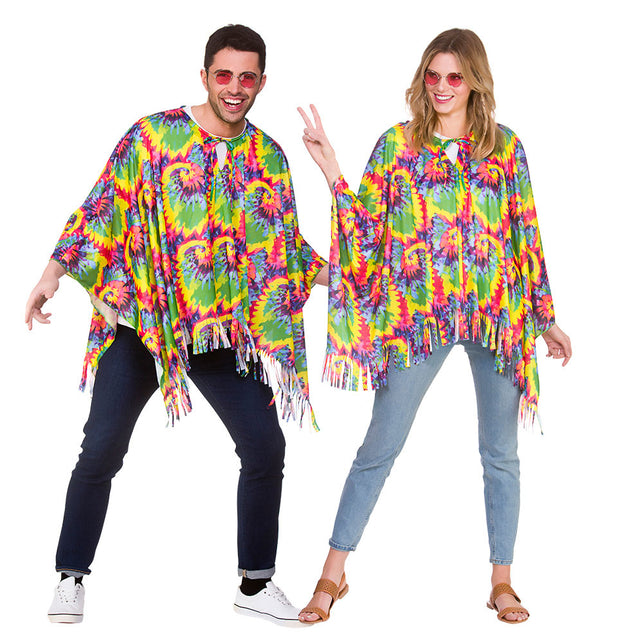 Wicked Costumes Hippie poncho Sem unisex