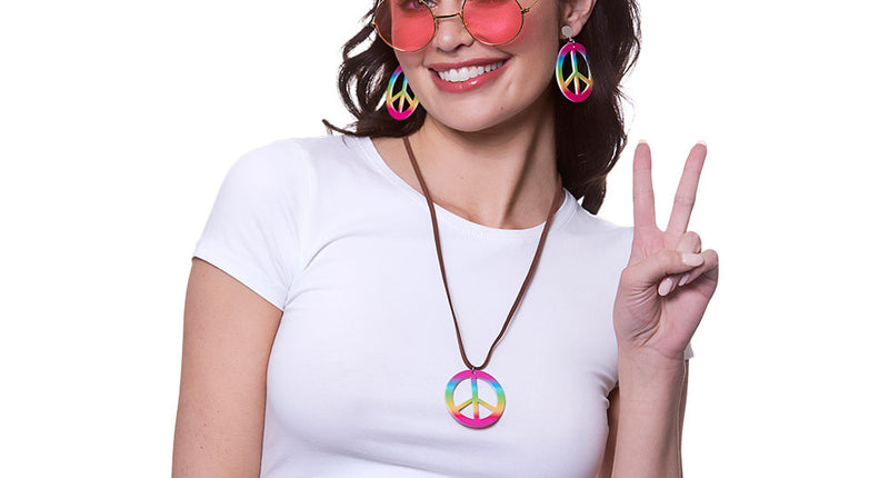 Wicked Costumes Hippie verkleed set Daisy 4-dlg