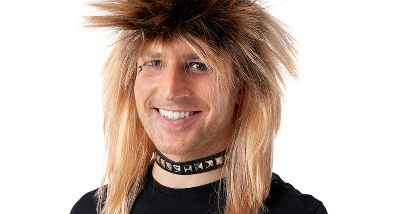 Wicked Costumes Jaren 80 rock pruik blond Sasha