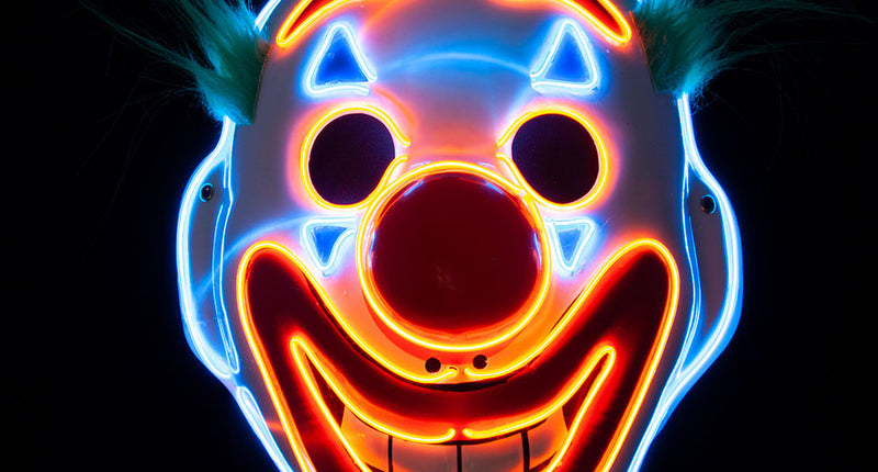 Wicked Costumes Joker/clownsmasker lichtgevend