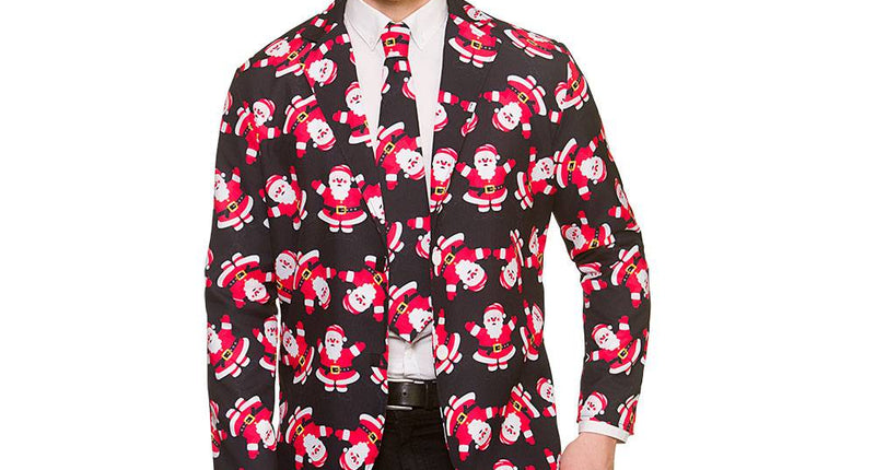 Wicked Costumes Kerst jas Cool met kerstmannetjes