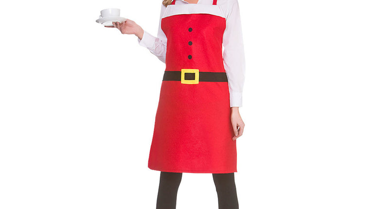 Wicked Costumes Kerst schort Belle met kerstmuts