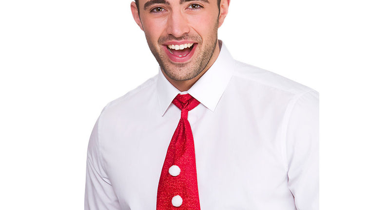 Wicked Costumes Kerstman stropdas met glitters