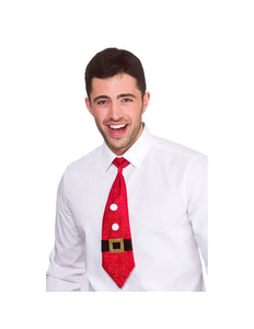 Wicked Costumes Kerstman stropdas met glitters