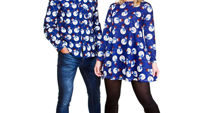Wicked Costumes Kerstshirt sneeuwpoppetjes