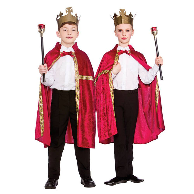 Wicked Costumes Koningsmantel rood voor kinderen