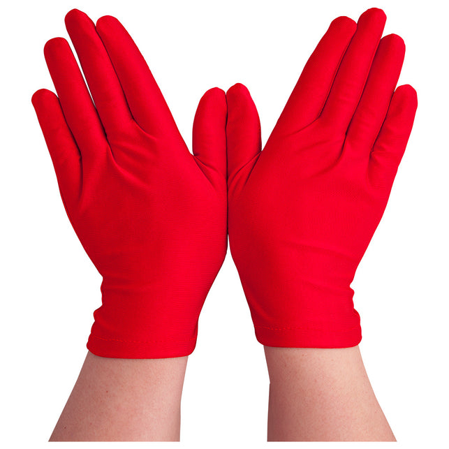 Wicked Costumes Korte dames handschoenen rood Lini