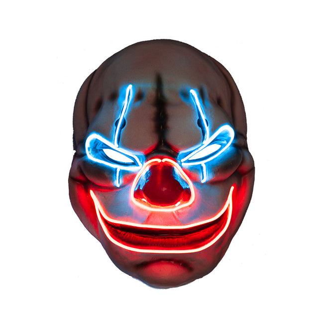 Wicked Costumes Masker killer clown met grote mond oplichtend