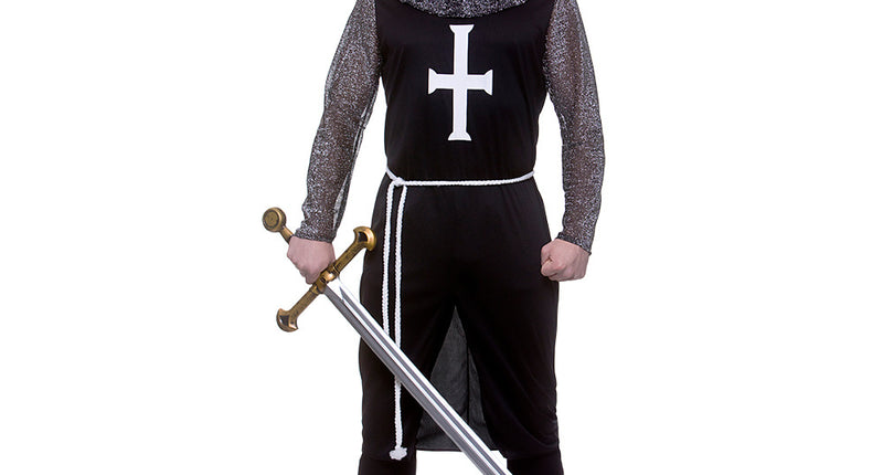 Wicked Costumes Middeleeuwese zwarte ridder pak Reinold