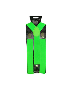 Wicked Costumes Neon groene bretels breed 35mm
