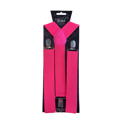 Wicked Costumes Neon roze bretels breed 35mm