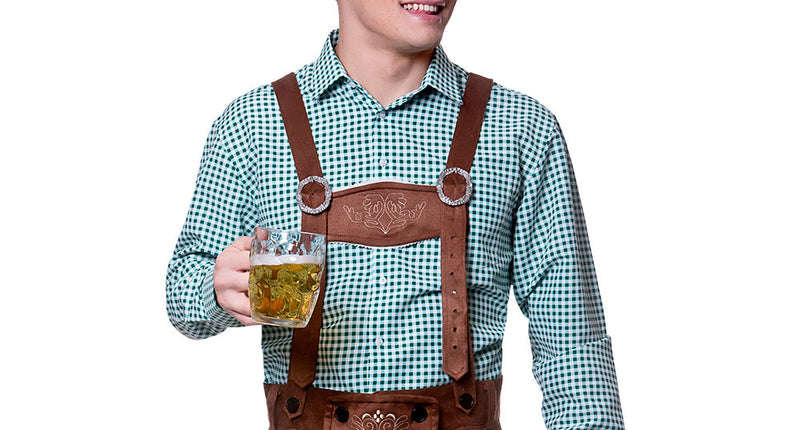 Wicked Costumes Oktoberfeest blouse groen geruit