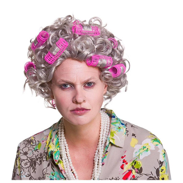 Wicked Costumes Oma pruik met rollers