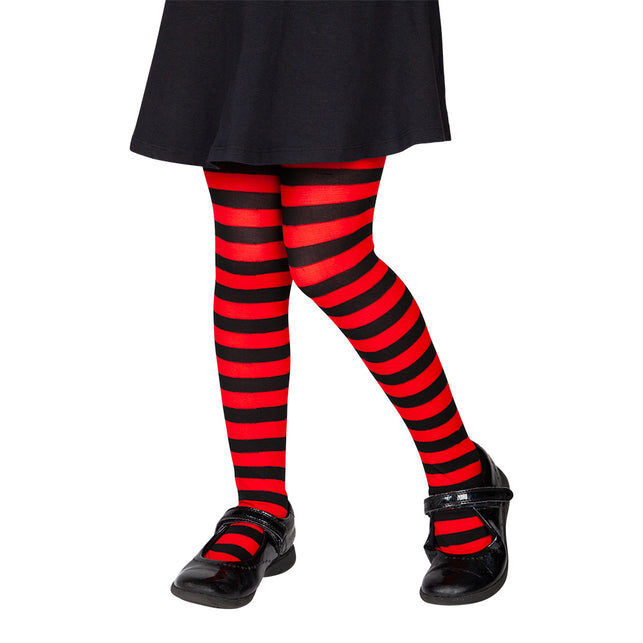 Wicked Costumes Panty kind Mila zwart rood gestreept