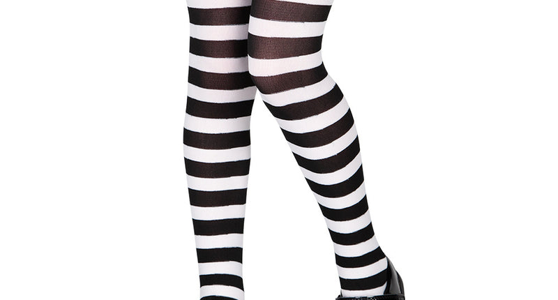 Wicked Costumes Panty kind Mila zwart wit gestreept