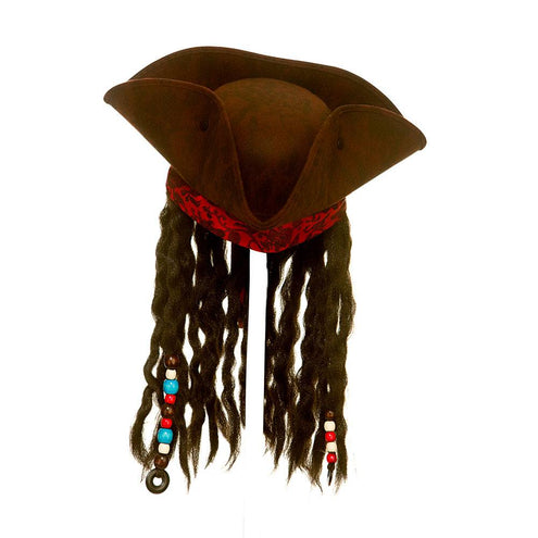 Wicked Costumes Piraten hoed met dreadlocks