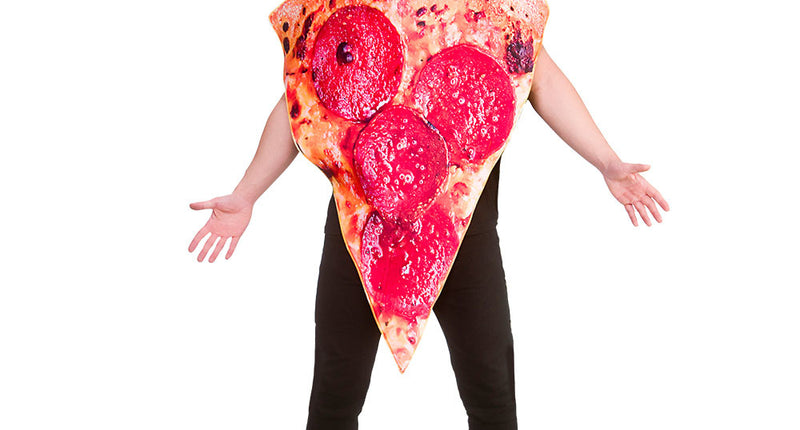 Wicked Costumes Pizza punt kostuum met salami