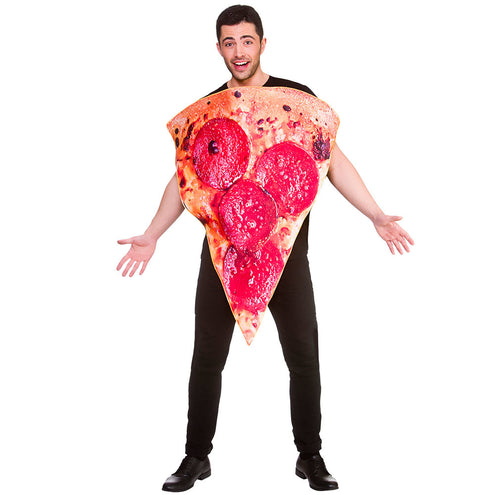 Wicked Costumes Pizza punt kostuum met salami