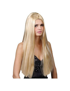 Wicked Costumes Pruik extra lang haar klassiek in blond