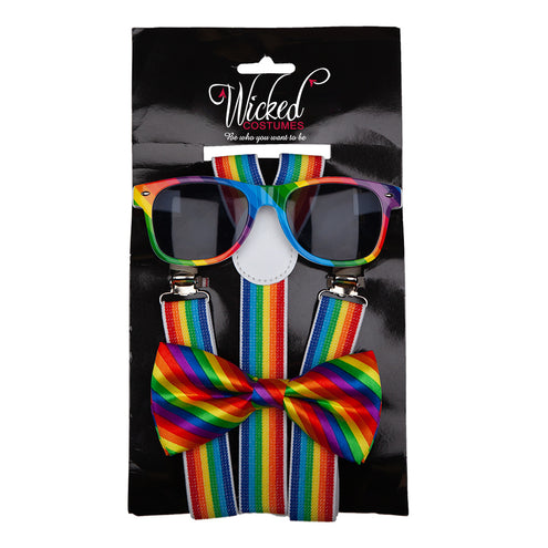 Wicked Costumes Regenboog verkleed set volwassenen