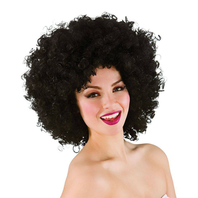 Wicked Costumes Reusachtige afro pruik in zwart