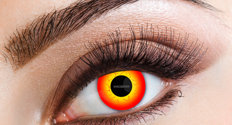 Wicked Costumes Rood gele een dag lenzen Fire