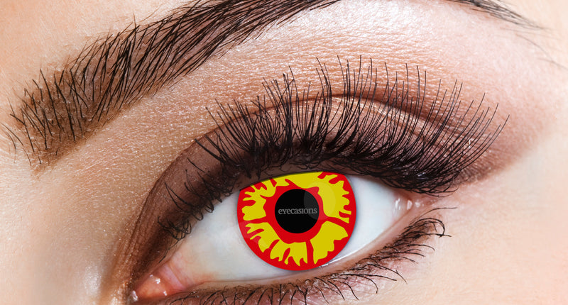 Wicked Costumes Rood gele een dag lenzen vlammetje