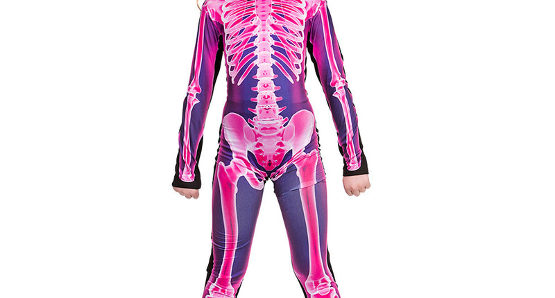 Wicked Costumes Roze skeleton jumpsuit Britt