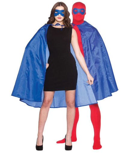 Wicked Costumes Super Hero Cape met masker in blauw
