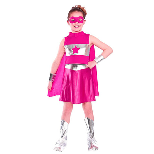 Wicked Costumes Super Hero jurkje in roze