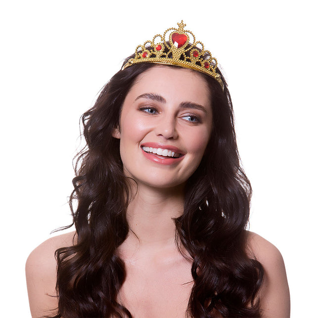 Wicked Costumes Tiara met gouden kroon