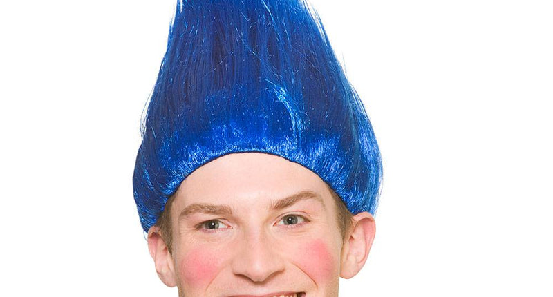 Wicked Costumes Trol pruik blauw
