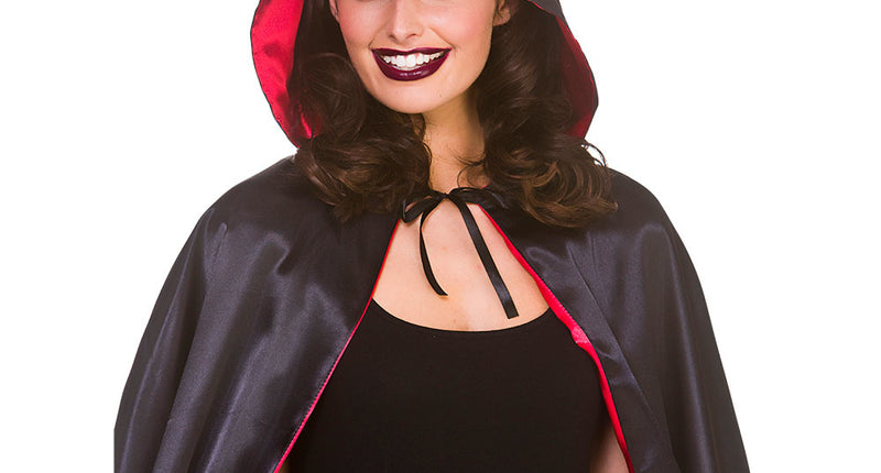 Wicked Costumes Vampieren cape met muts super de luxe 140cm