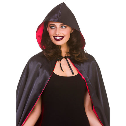 Wicked Costumes Vampieren cape met muts super de luxe 140cm