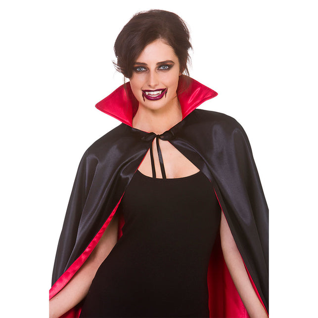 Wicked Costumes Vampieren cape unisex satijn 140cm