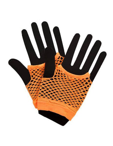 Wicked Costumes Visnet handschoenen in neon oranje
