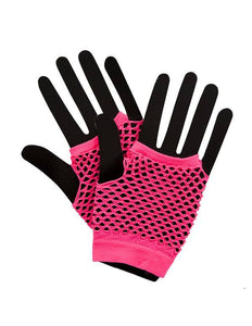 Wicked Costumes Visnet handschoenen neon roze