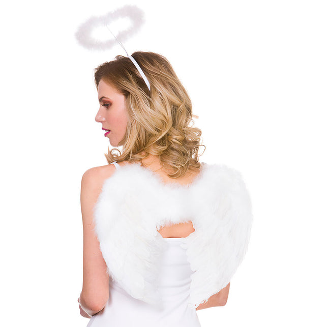 Wicked Costumes Witte vleugels met aureool
