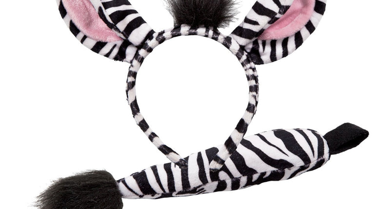 Wicked Costumes Zebra oren met staart